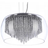 Azzardo REGO AZ1000 Lampa wisząca 50 cm chrom / transparentny / kryształ
