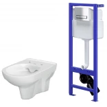 Cersanit CITY S701-195 Stelaż podtynkowy HI-TEC + miska WC Clean On