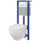Cersanit MODUO S701-293 Miska WC + stelaż 22 + deska WC + przycisk spłukujący biały