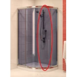 Cersanit S900-2438 Szyba do drzwi kabiny prysznicowej półokrągłej 80,90x185 cm INEBA, szkło grafitowe