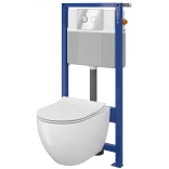 Cersanit ZEN S701-411 Miska WC + stelaż + deska WC + przycisk spłukujący