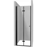 Deante KERRIA PLUS NERO KTSXN41P,KTS N00X Drzwi prysznicowe do wnęki 90cm pojedyncze drzwi składane czarny mat