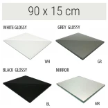 MCJ FLAT/BEND GA 900/15/WH Półka szklana 90x15 glossy/mirror