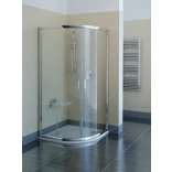 NANOLAZIENKI - Kabina prysznicowa półokrągła BLCP4-80 aluminium+transparent Ravak BLIX X3B240C00Z1 Anticalc