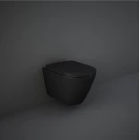 RAK Ceramics FEELING FEEL5SET Miska WC z deską wolnoopadającą slim czarny mat