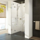 Ravak BRILLIANT 0UPD0A00Z1 drzwi prysznicowe, trzyczęściowe 110x195 R profil chrom, szkło transparent
