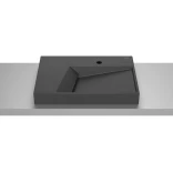 Roca HORIZON GEOMETRIC A32727608B Umywalka nablatowa 60x42 czarna mat