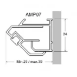 Roca METROPOLIS-N AMP0720006 Profil do montażu drzwi skrzydłowych we wnęce czarny