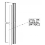 Sanplast PRESTIGE II 660-E0613 Element ruchomy prawy do drzwi wahadłowych DD-PRIIa/EX 100 cm, szkło hartowane