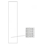Sanplast VERA 660-E1175 Element ruchomy do drzwi przesuwnych D4/VE 170 cm, szkło hartowane