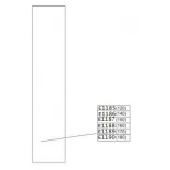 Sanplast VERA 660-E1189 Element ruchomy do drzwi przesuwnych D4/VE 170 cm, szkło hartowane