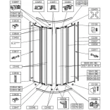 Sanplast ZODIAK PLUS 660-C0548 Profil poziomy drzwi kabiny półokrągłej KP6/ZDP