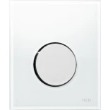 Tece TECEloop 9242660 Przycisk spłukujący ze szkła do pisuaru szkło białe / przycisk chrom połysk