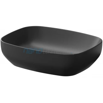 Cersanit LARGA K677-013 Umywalka nablatowa prostokątna 50x38 antracyt mat Cersanit LARGA K677-013 Umywalka nablatowa prostokątna 50x38 antracyt mat