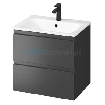 Cersanit MODUO-IN S801-472-DSM Szafka + umywalka 60 cm antracytowa mat