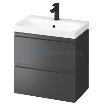 Cersanit MODUO SLIM S801-477 Szafka z umywalką 60 cm antracytowa mat
