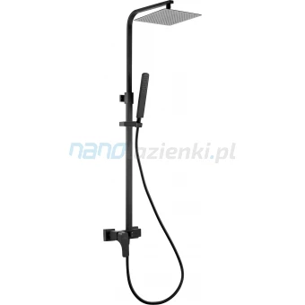 Deante HIACYNT NERO NAC N1QM Kompletna deszczownia z baterią mieszaczową czarny mat Deante HIACYNT NERO NAC N1QM Kompletna deszczownia z baterią mieszaczową czarny mat