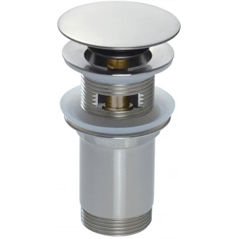 Deante NHC F10U Korek click-clack okrągły do umywalki lub bidetu z tuleją stal szczotkowana