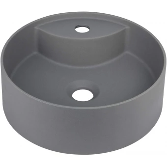 Deante SILIA CQS TU4B Umywalka nablatowa granitowa 36 cm z wyspą antracyt metalik