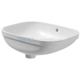 Duravit D-CODE 0338560000 Umywalka podblatowa 56x40 cm bez otworu, z przelewem