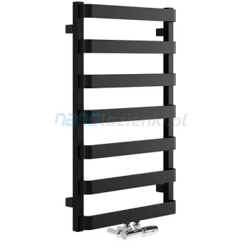 Excellent METEOR 85 GREX.ME85.BL Grzejnik łazienkowy 85x50 czarny mat