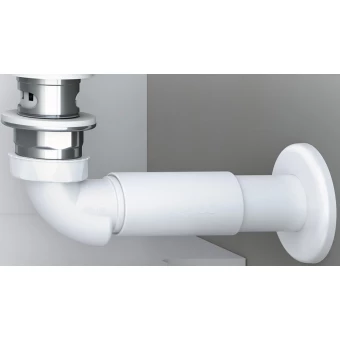 Excellent PUM INPU.8075536P.WH Syfon umywalkowy ze sztywną rurą biały