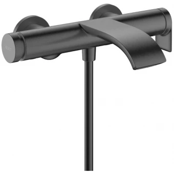 Hansgrohe VIVENIS 75420340 Bateria wannowa ścienna czarny chrom szczotkowany