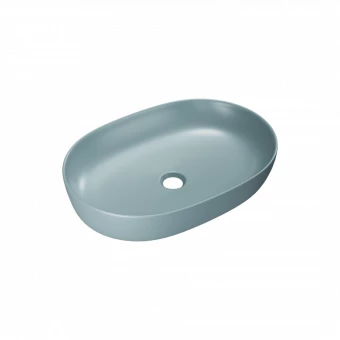 Jima umywalka nablatowa 61x41 cm owalna, mint blue mat