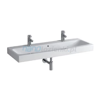 Keramag Geberit ICON 124020-000 Umywalka 120x48,5 cm z dwoma otworami, z przelewem