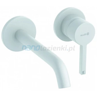 Kludi NOVA FONTE PURA 202445315 Bateria umywalkowa 18 cm podtynkowa biała mat Kludi NOVA FONTE PURA 202445315 Bateria umywalkowa 18 cm podtynkowa biała mat