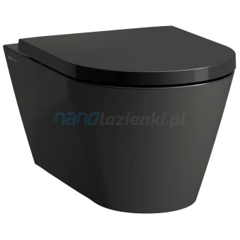 Laufen KARTELL H8203377160001 Miska wisząca WC 54x37 bezkołnierzowa czarna mat