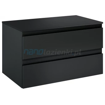 Oltens VERNAL 68116300 Szafka podumywalkowa z blatem 80x47 2S czarna mat