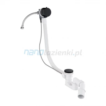 Omnires TK122-PLUS-3.43+64-SBL Syfon wannowy automatyczny z napełnianiem czarny