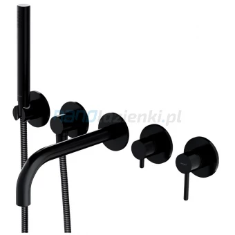 Omnires Y Y1237/1BL Bateria wannowa podtynkowa 5-otworowa czarna