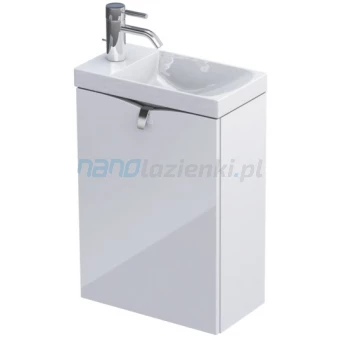 Oristo SIENA OR45-ZD1D-40-1 Szafka z umywalką syntetyczną 40 cm 1D biały połysk