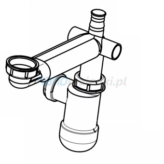 Roca DEBBA AU0014100R Syfon umywalkowy z oszczędnością miejsca