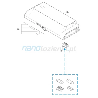 Roca INSPIRA IN-WASH AT0011500R Obudowa mechanizmów