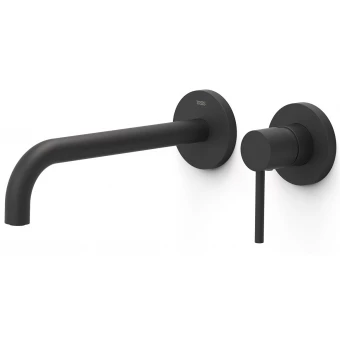 Tres STUDY 26230022NM Element naścienny do podtynkowego korpusu baterii umywalkowej wylewka 237 czarny mat