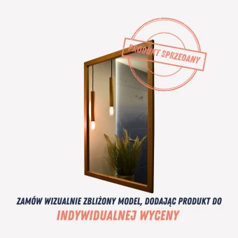 box28l Lustro prostokątne 70x100 w drewnianej ramie